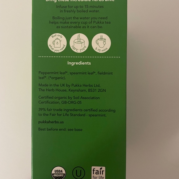 SIX BOXES Pukka Organic Three Mint Herbal Tea Peppermint Spearmint - Picture 2 of 6